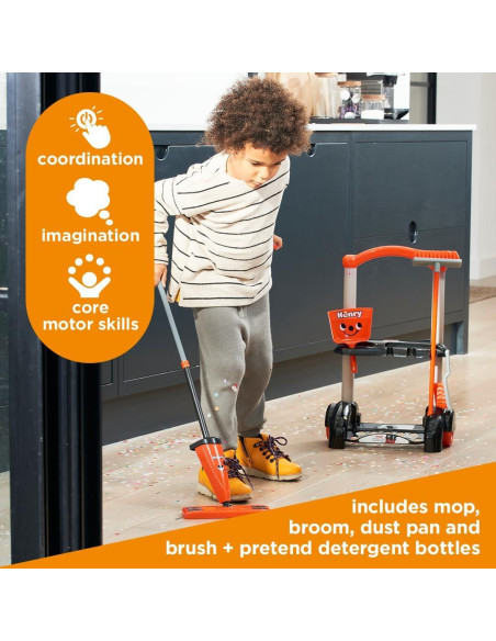 Carro de Limpieza Casdon Henry con Accesorios para Niños