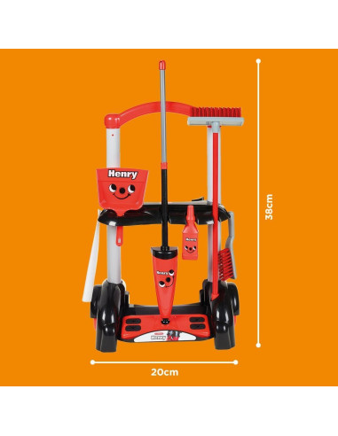Carro de Limpieza Casdon Henry con Accesorios para Niños