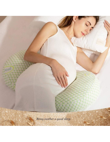 Almohada de Embarazo Lacomfy Doble Cuña Verde 53x64cm