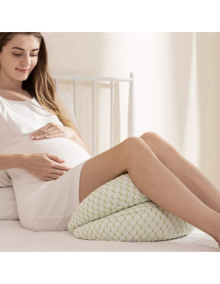 Almohada de Embarazo Lacomfy Doble Cuña Verde 53x64cm