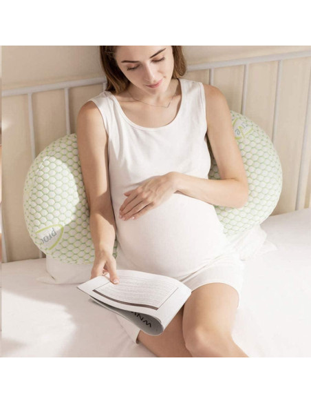 Almohada de Embarazo Lacomfy Doble Cuña Verde 53x64cm