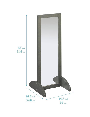 Espejo Bi-Direccional ECR4Kids Lavado Gris 39.6x91.4 cm