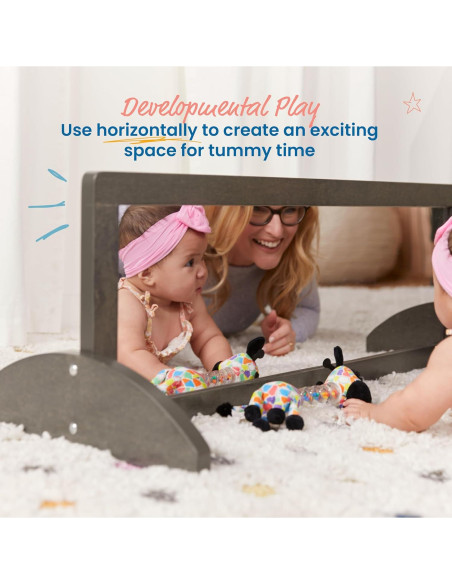 Espejo Bi-Direccional ECR4Kids Lavado Gris 39.6x91.4 cm Espejo Bi-Direccional ECR4Kids Lavado Gris 39.6x91.4 cm