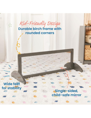 Espejo Bi-Direccional ECR4Kids Lavado Gris 39.6x91.4 cm