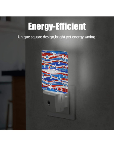 Luz Nocturna Enchufable Jopowide Bandera Navidad 5x7.6 cm