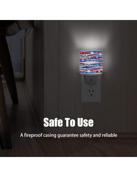 Luz Nocturna Enchufable Jopowide Bandera Navidad 5x7.6 cm Luz Nocturna Enchufable Jopowide Bandera Navidad 5x7.6 cm