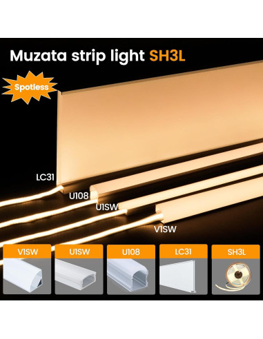 Tira de Luz LED Muzata SH3L 5M 320LED/m 3000K Blanco Cálido
