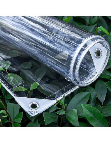 Lona Transparente 0.9x1.8m Harmkrola PVC Impermeable 16Mil