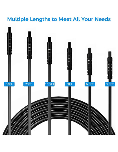 Cable de Extensión 4Pin 1m YQMAJIM para Dash Cam y Cámara de Respaldo