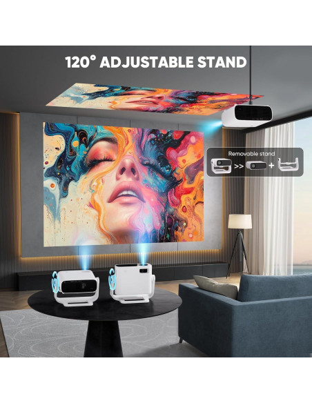 Proyector Inteligente Wielio 2025 Nativo 1080P Soporte 4K