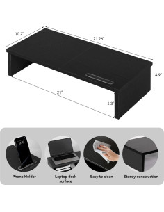 Soporte para Monitor Qupui 54 cm con Soporte para Teléfono 2