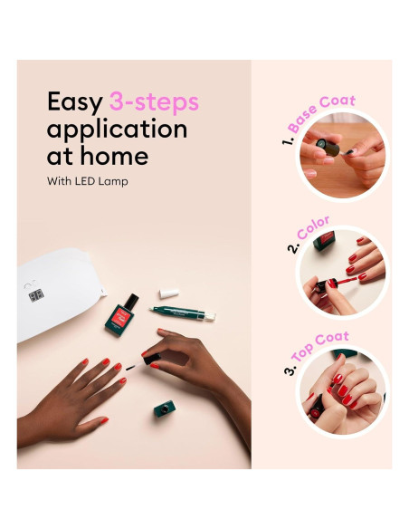 Kit de Uñas en Gel Manucurist LED 24W - Capa Base, Color y Removedor