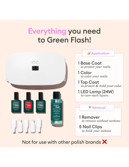 Kit de Uñas en Gel Manucurist LED 24W - Capa Base, Color y Removedor