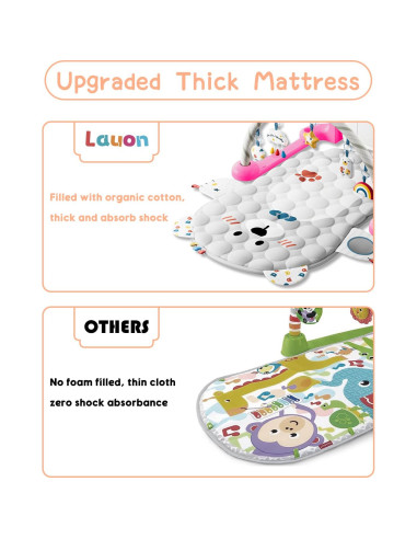 Alfombra de Juego para Bebés Lauon K2 con Piano y Juguetes