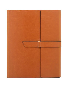 Padfolio de Cuero Sintético GALLAWAY A4 Marrón Ámbar 2