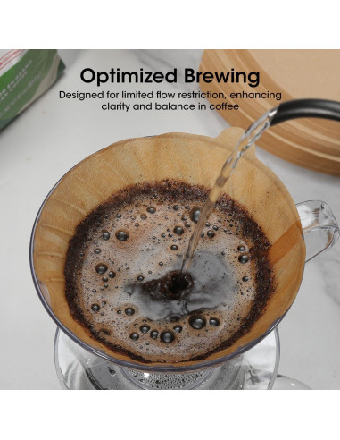 Filtros de café ONIOU V60 02, 100 unidades sin blanquear