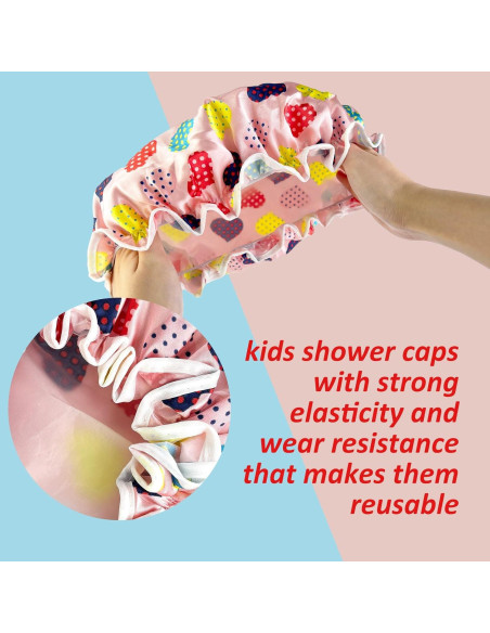 Gorro de Ducha Reutilizable para Niños JZPAMJ - 3 Piezas Gorro de Ducha Reutilizable para Niños JZPAMJ - 3 Piezas