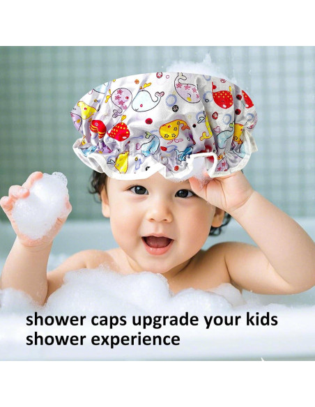 Gorro de Ducha Reutilizable para Niños JZPAMJ - 3 Piezas Gorro de Ducha Reutilizable para Niños JZPAMJ - 3 Piezas