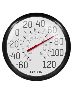 Termómetro de Pared Taylor Grande y Audaz 33.66 cm Negro