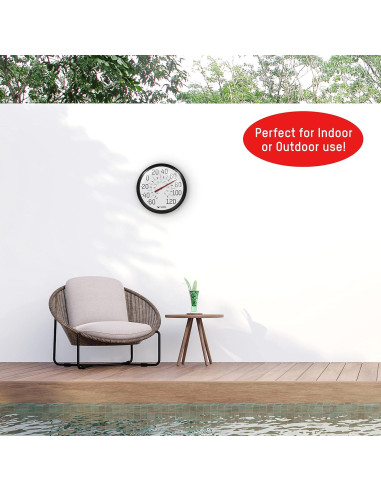 Termómetro de Pared Taylor Grande y Audaz 33.66 cm Negro