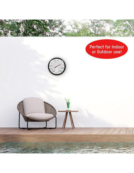 Termómetro de Pared Taylor Grande y Audaz 33.66 cm Negro