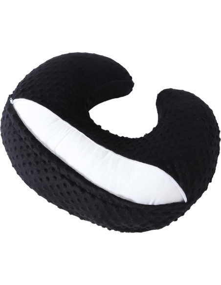 Funda de Almohada de Lactancia DONOMILO Negra Transpirable 55.88x44.96cm