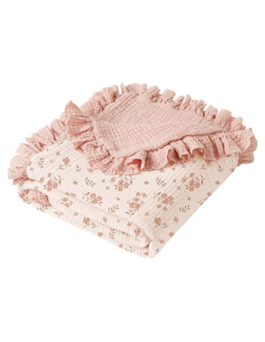Manta de Muselina Konssy para Bebé 101.6x91.4cm Floral