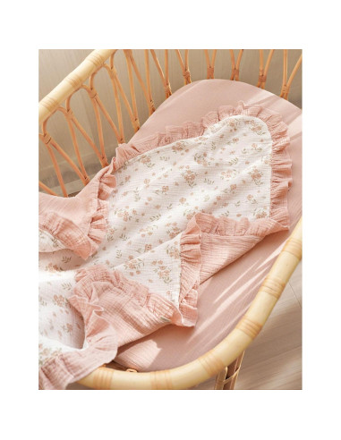 Manta de Muselina Konssy para Bebé 101.6x91.4cm Floral
