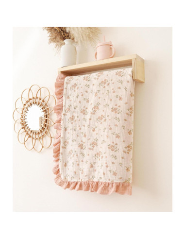 Manta de Muselina Konssy para Bebé 101.6x91.4cm Floral