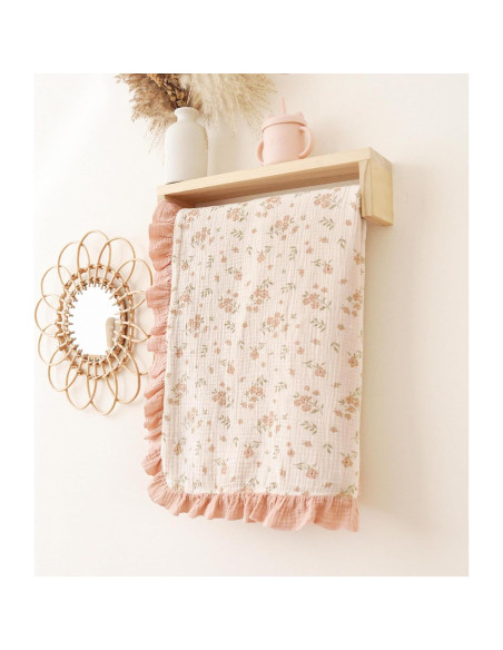 Manta de Muselina Konssy para Bebé 101.6x91.4cm Floral