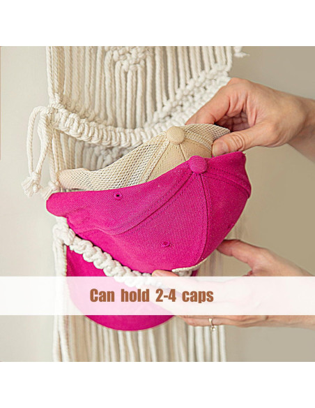 Organizador de Gorras Jontell - Soporte de Macramé Beige