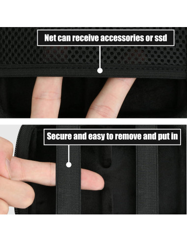 Funda de viaje dura Aenllosi para Samsung T9/T7 Touch SSD negro