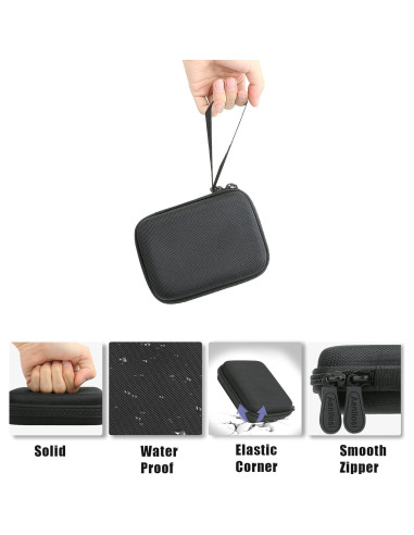 Funda de viaje dura Aenllosi para Samsung T9/T7 Touch SSD negro