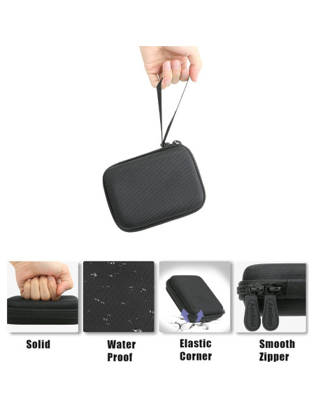 Funda de viaje dura Aenllosi para Samsung T9/T7 Touch SSD negro