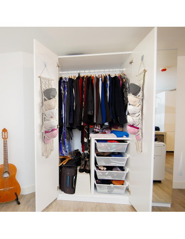 Organizador de Gorras Jontell - Soporte de Macramé Beige