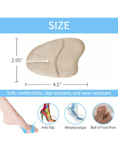 2 Pares Almohadillas Metatarsales de Gel Keroius 10x10cm 2