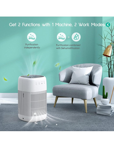 Purificador de Aire y Deshumidificador 2 en 1 Afloia Q10