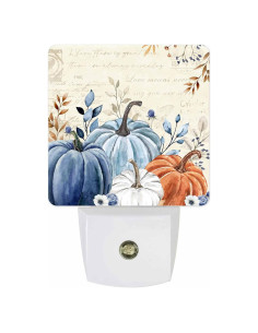 Luz Nocturna LED Calabaza Azul con Sensor Automático - Home L6