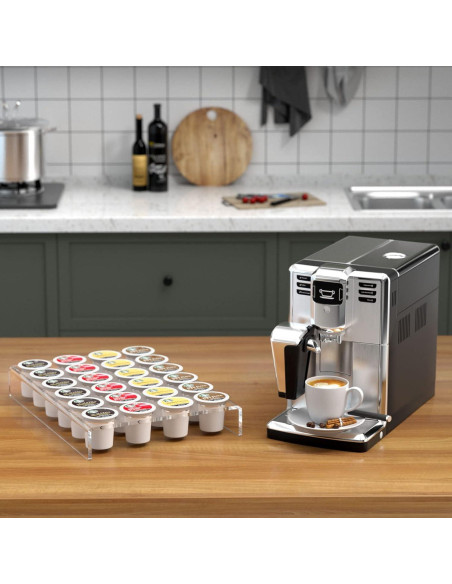 Organizador de Cajones AITEE para 24 K Cups Acrílico Transparente Organizador de Cajones AITEE para 24 K Cups Acrílico Transparente