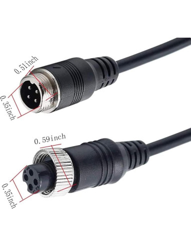 Cable de Extensión de Video de Aviación 4 Pines 1M Lagogia