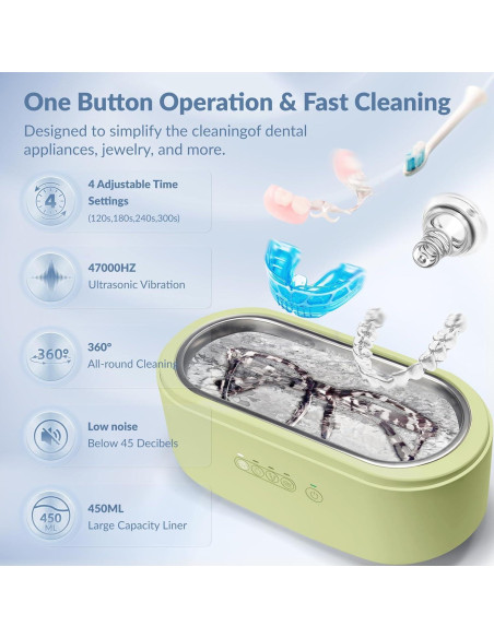 Limpiador Ultrasónico KRX 450ml para Dentaduras y Retenedores