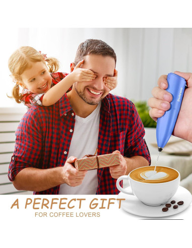 Batidor de Leche Manual Dutewo D-01 Azul 285C para Café