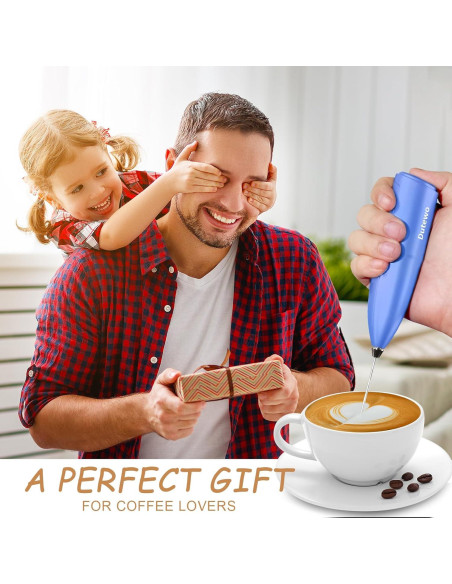 Batidor de Leche Manual Dutewo D-01 Azul 285C para Café