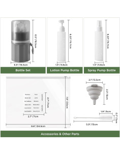 Botellas de Viaje 4-en-1 SESENSE a Prueba de Fugas Gris 2