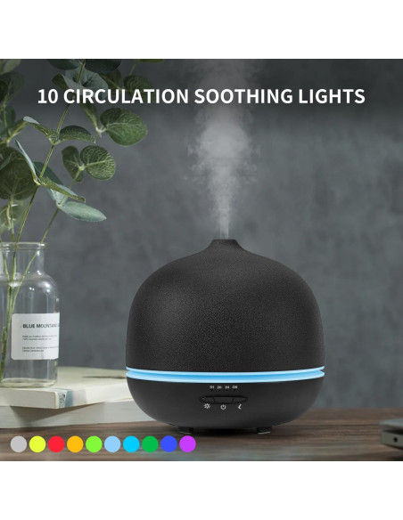 Difusor de Aceite Esencial Wanlola 500ml Cerámica Negra Difusor de Aceite Esencial Wanlola 500ml Cerámica Negra