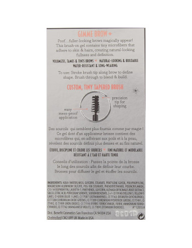 Gel Voluminizador de Cejas Benefit Gimme Brow+ Rubio Claro 3.11 g