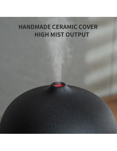 Difusor de Aceite Esencial Wanlola 500ml Cerámica Negra