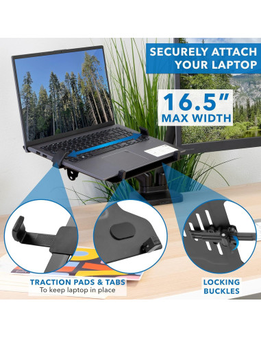 Soporte de Escritorio Ergonómico Mount-It! para Laptop y Monitor