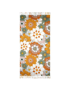 Toalla de Playa Microfibra GAIIIIYOU 210x100 cm Naranja Floral