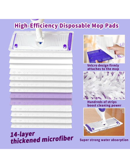 12 Almohadillas Desechables para Mop Swiffer Power 38x14cm